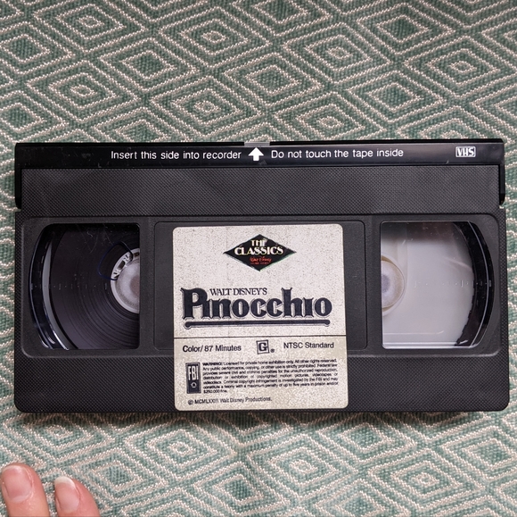 Walt Disney's Pinocchio VHS Tape, Black Diamond Edition - Picture 7 of 8